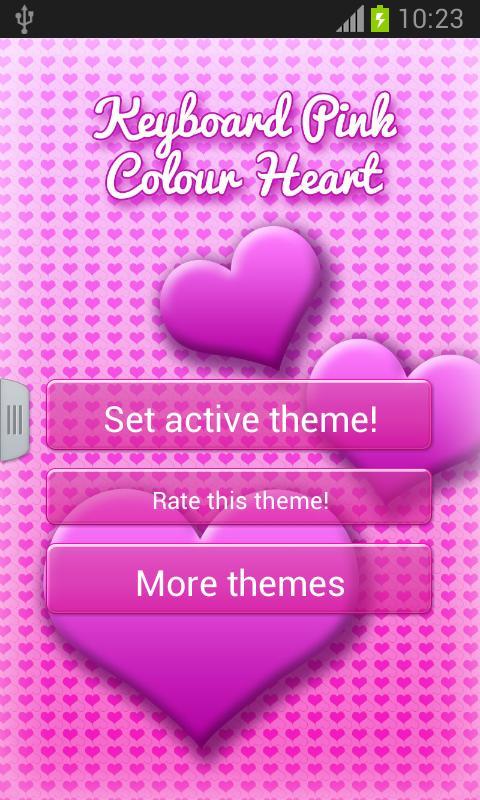 Keyboard Pink Colour Heart截图3