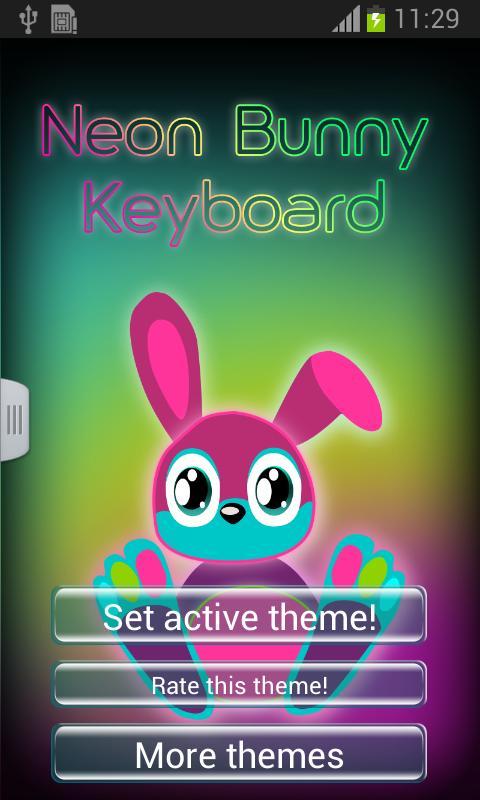 Neon Bunny Keyboard截图1