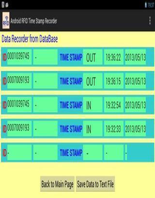 Android RFID Time Stamp Recorder截图5