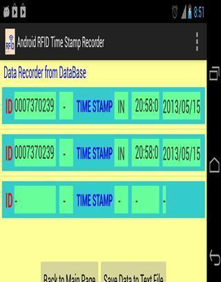 Android RFID Time Stamp Recorder截图4