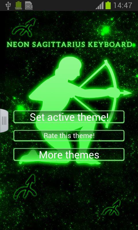 Neon Sagittarius Keyboard截图1