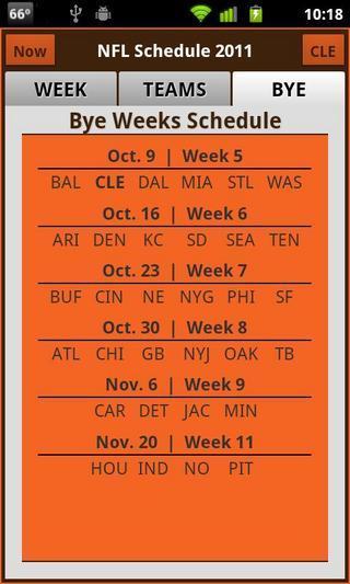 NFL 2012 Schedule截图4