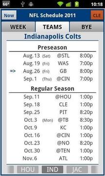 NFL 2012 Schedule截图