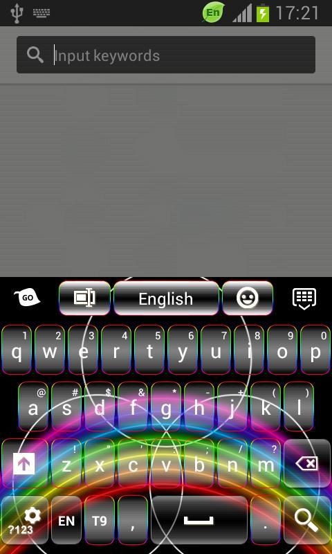 GO Keyboard Neon Rainbow Free截图1