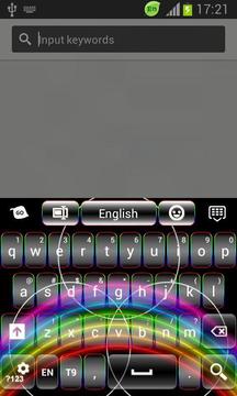 GO Keyboard Neon Rainbow Free截图