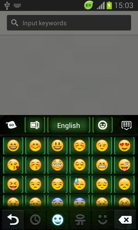 GO Keyboard Dark Green截图4