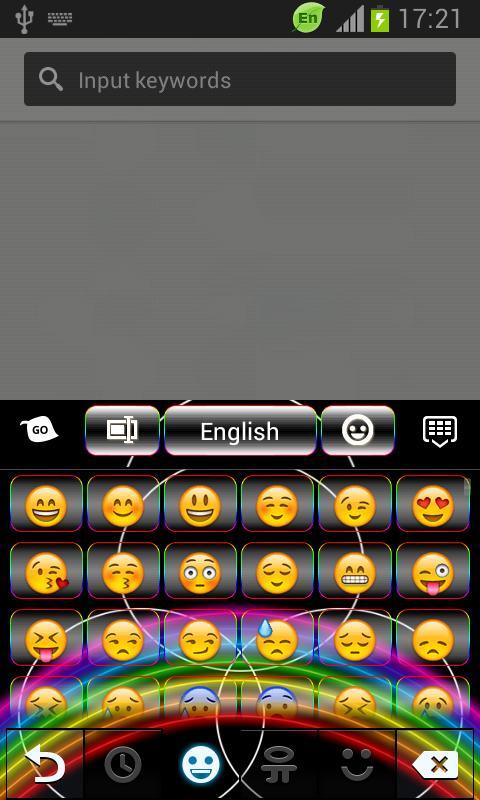 GO Keyboard Neon Rainbow Free截图4