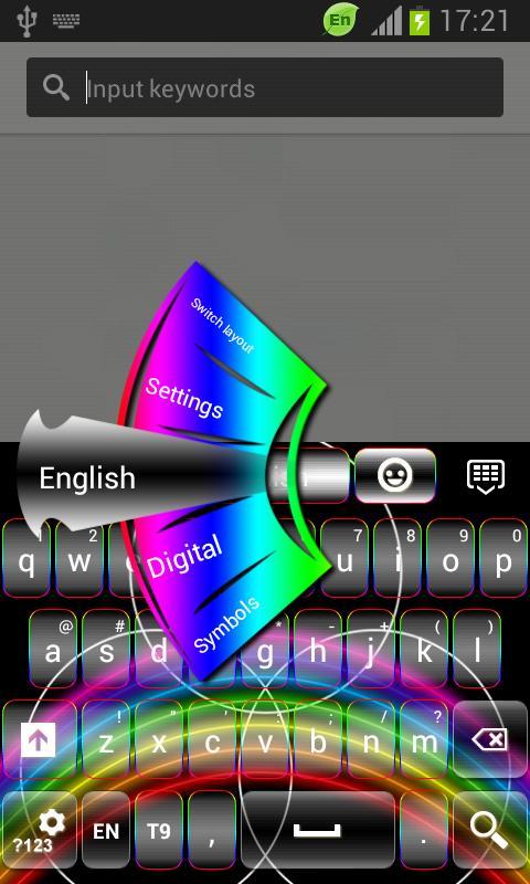 GO Keyboard Neon Rainbow Free截图2
