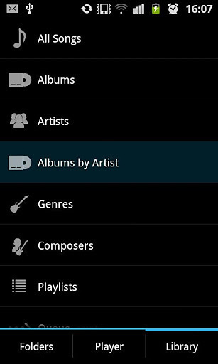 Poweramp ICS Skin Theme截图5