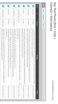 间谍短信，通话，日历，历史截图