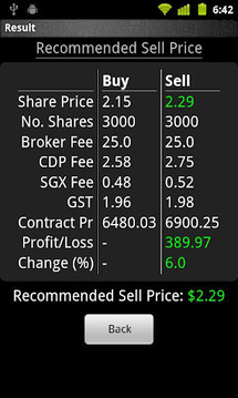 SGX Stocks Calculator截图