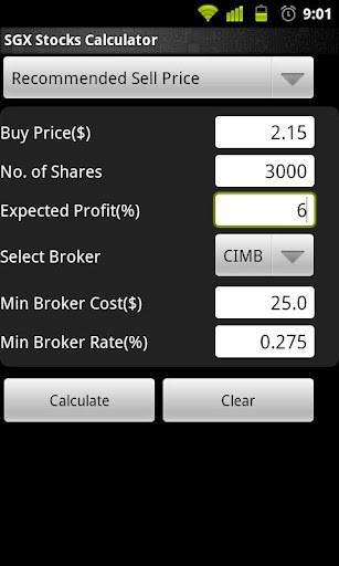 SGX Stocks Calculator截图1