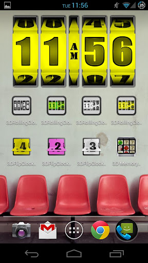 3D Rolling Clock YELLOW截图3