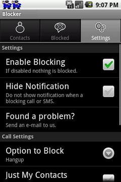 SMS &amp; Call Blocker LITE截图