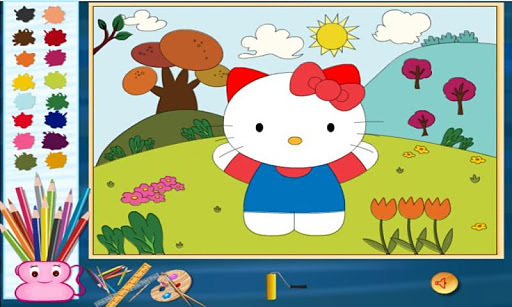 Hello Kitty填色板截图1