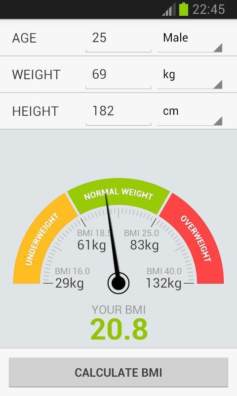 BMI Weight Calculator截图2