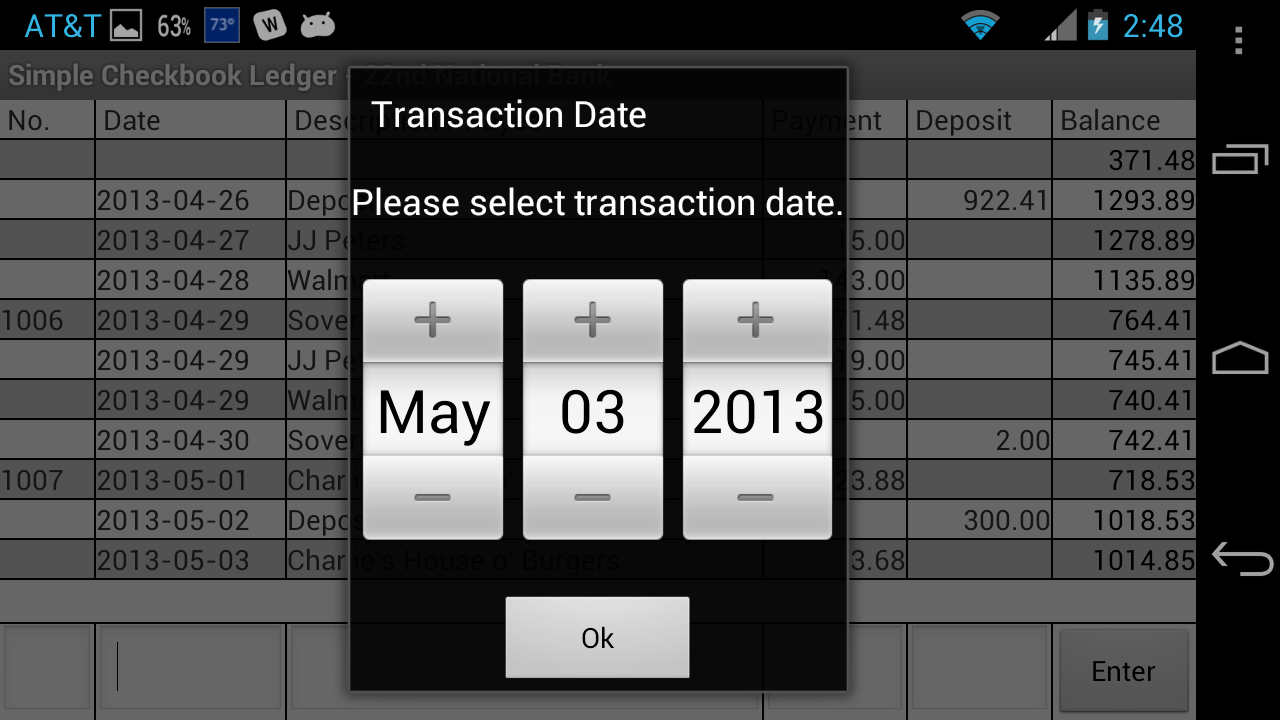 Simple Checkbook Ledger Free截图3