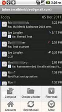 MailDroidPro邮件接收截图