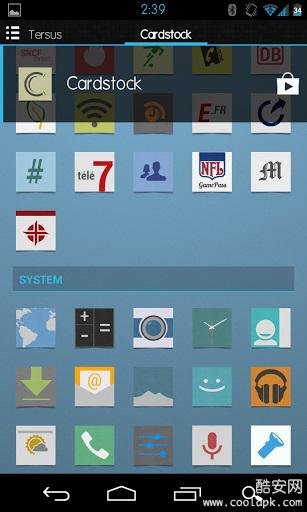 Cardstock -nova apex adw theme截图2