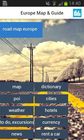欧洲离线地图指南截图1