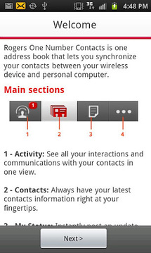 Rogers One Number Contacts截图