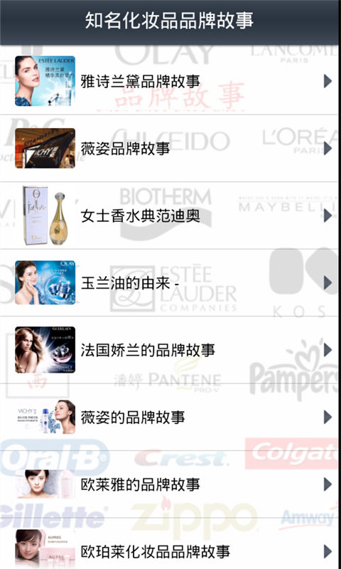 知名化妆品品牌故事截图2