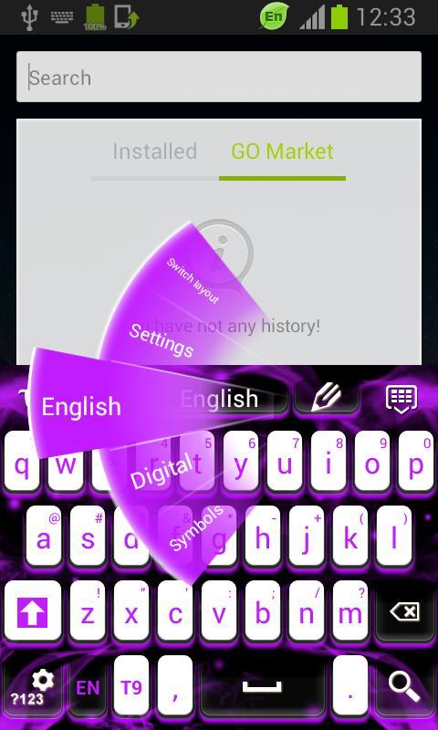 Purple Flames Keyboard截图3