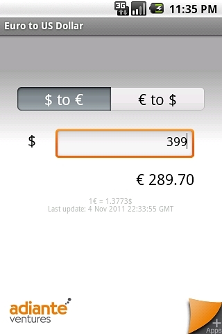 Euro to US Dollar截图1