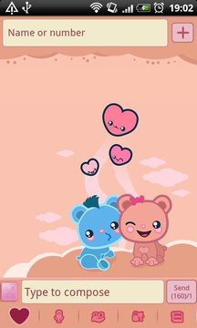 GO SMS Loving Bears Theme截图
