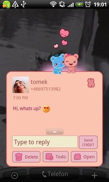 GO SMS Loving Bears Theme截图