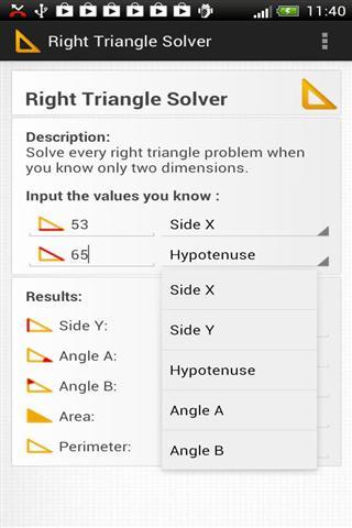 直角三角形解算器截图3