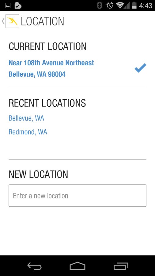 Location Page app.