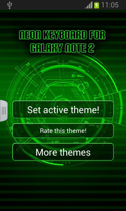 Neon Keyboard for Galaxy Note2截图1