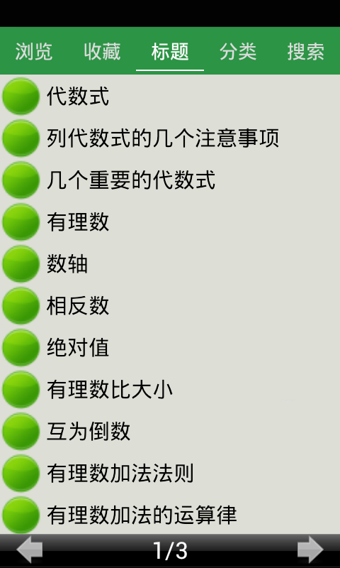 人教版初一数学上册知识点截图3