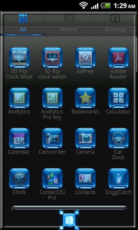 Blue Chrome Go Launcher EX截图6