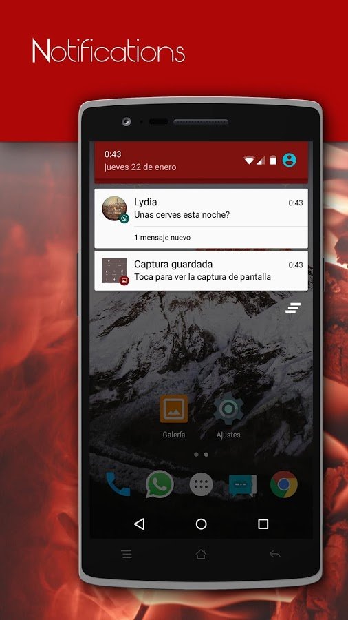 Android L Red Theme - CM11截图3