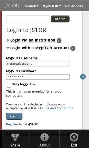 JSTOR Browser浏览器截图1