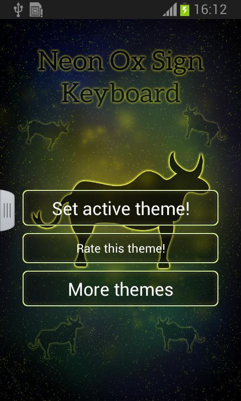 Neon Ox Sign Keyboard截图1