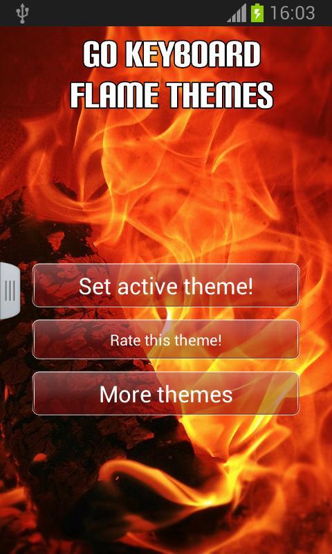 GO Keyboard Flame Themes截图3