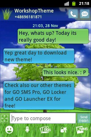 GO短信PRO主题树 GO SMS PRO Theme截图4