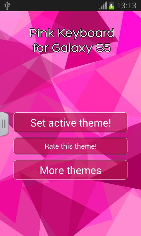 Pink Keyboard for Galaxy S5截图1