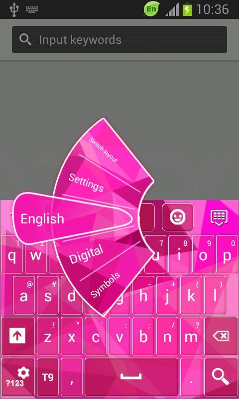 Pink Keyboard for Galaxy S5截图3