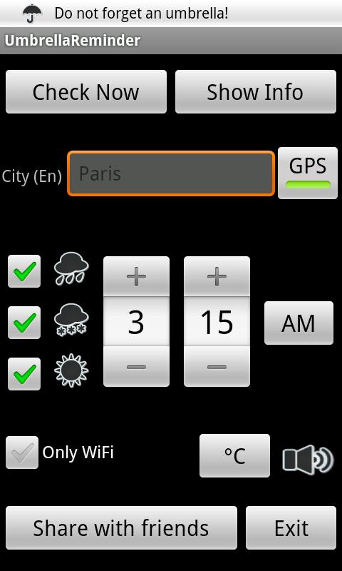 Umbrella Reminder截图5