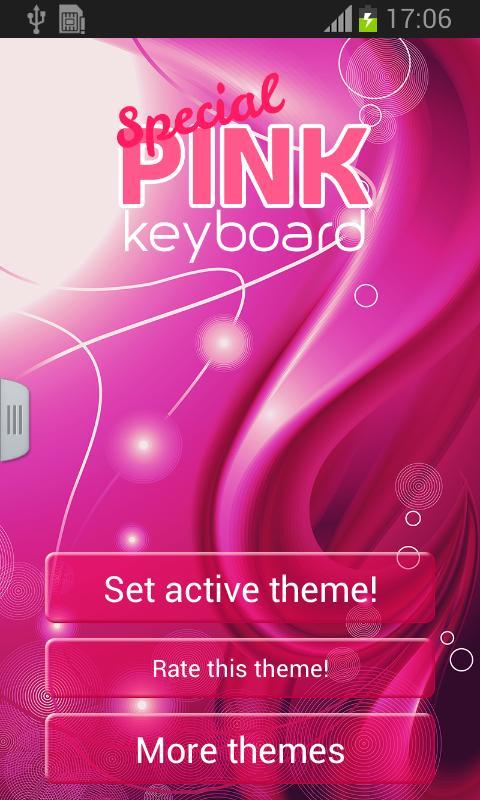 Special Pink Keyboard Theme截图1