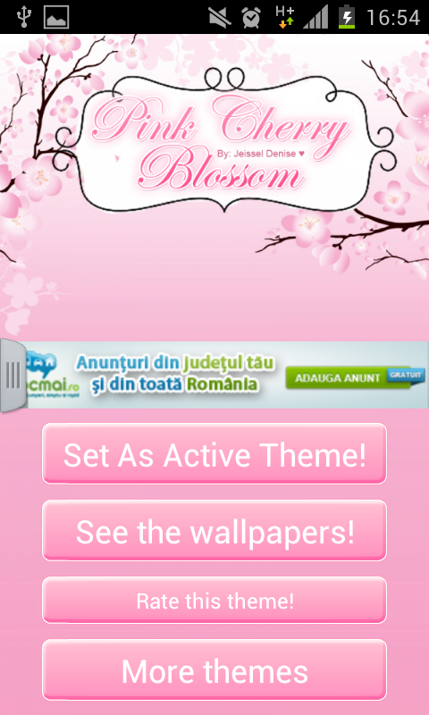 Pink Cherry GO Launcher Theme截图6