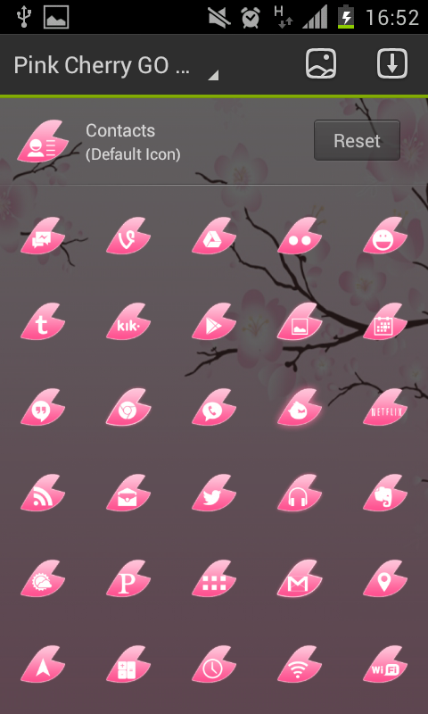 Pink Cherry GO Launcher Theme截图8