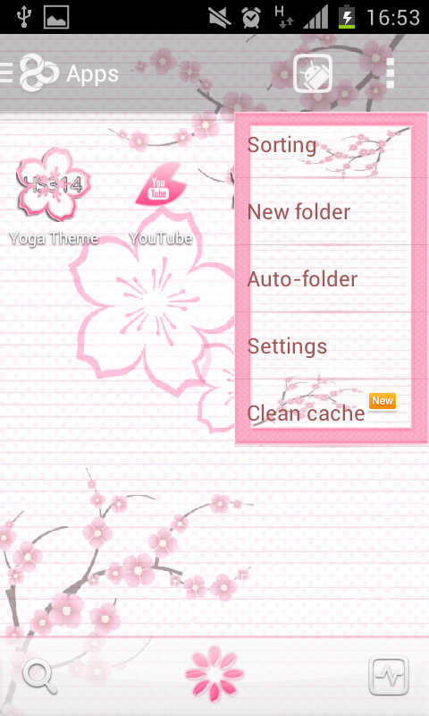 Pink Cherry GO Launcher Theme截图7