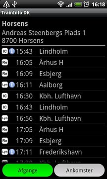 丹麦火车信息截图