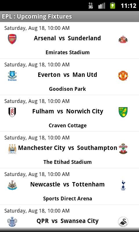 Simple EPL Scores截图2