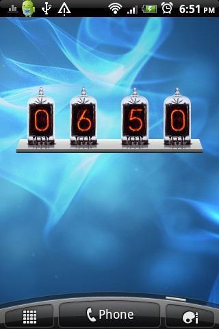 Nixie Time & Date Widget Free截图1